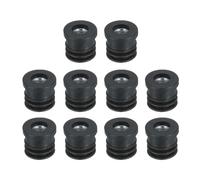 QUARKZMAN 6 Pcs Inserciones para Tubos Redondos con Rosca M6 para Tubos Redondos de 16mm/0.63" de Diámetro Exterior Tapón de Plástico Negro Redondo para Ruedas Tapón