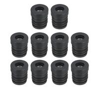 QUARKZMAN 6 Pcs Insertos para Tubos Redondos con Rosca M6 para Tubo Redondo de 19mm/0.75" Tapón Redondo de Plástico Negro para Insertar Ruedas Tapón Final