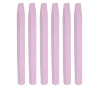 QUARKZMAN 6 pcs Lima De Uñas De Piedra Pómex, Palito Pulidor De Uñas De Pómex Quita Cutículas Y Empujador, Herramienta Profesional De Manicura Con Buffer De Cuarzo Para Cuidado De Uñas, Rosa