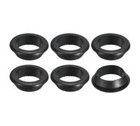 QUARKZMAN 6 Pcs Pasacables Arandelas de Goma, 40mm ID 50mm Agujero de Perforación Tapones de Agujero Redondos de Doble Lado para Pasacables, Junta de Cableado Eléctrico, Negro