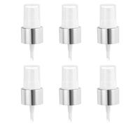 QUARKZMAN 6 Pcs Tapón Spray Plateado Blanco, 20/410 Pulverizador Niebla Fina Reutilizable Tapón Botella Spray Reemplazo Plástico Para Botellas Cosmético, Perfume Y Spray Corporal