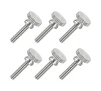 QUARKZMAN 6 PCS Tornillos De Mano Con Cabeza Estriada Plana M4 X 20mm, 304 Acero Inoxidable Tornillos De Mano Roscados Completamente Para Iluminación Electrodomésticos Equipos Electrónicos