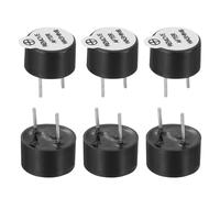 QUARKZMAN 6 Pcs Zumbador Activo DC 12V 9x5.5mm 5mm Paso Zumbador Eléctrico Alarma Piezo Pitido Sonido Continuo Para Computadora Circuitos Físicos Alarma Seguridad Almacén Casa Tienda