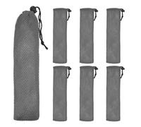 QUARKZMAN 6 Pezzi Custodia Per Posate In Pouch, Custodia Portatile Per Posate In Sacco Per Forchette Cucchiai Bacchette, Ideale Per Casa Viaggi Outdoor, Grigio