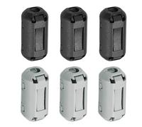 QUARKZMAN 6 Piezas Anillo De Filtro De Ferrita Para Supresión De Ruido RFI EMI Clip Para Cable ID 5mm 0.2 Pulgadas Estilo Regular Para Dispositivos Electrónicos Industria Negro/Gris