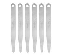 QUARKZMAN 6 Piezas Calibre De Espesores Métrico 0.04mm Calibre De Espesores De Una Hoja Ovalada 304 Acero Inoxidable Herramienta De Medición De Espacio Para Reparación Válvula Guitarra Bujía