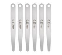 QUARKZMAN 6 Piezas Calibre De Espesores Métrico 0.13mm Hoja Simple Oval Calibre De Espesores Acero Inoxidable 304 Herramienta De Medición De Espacio Para Reparación Válvula Guitarra Bujía
