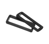 QUARKZMAN 6 Piezas de Anillo Rectangular de Plástico, Deslizador de Hebilla de Cinturón de 1 Pulgada para Correas de Mochila, Accesorios de Bricolaje, Negro