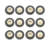 QUARKZMAN 6 Piezas de Botones de Presión de Cuero, Cierres Magnéticos para Bolsos de Costura a Mano, Gris (Redondo)