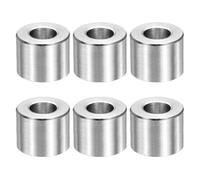 QUARKZMAN 6 Piezas De Espaciadores Metálicos M10, Espaciador De Acero Inoxidable 3/8" 10mm DIx20mm DEx16mm Longitud Separador Redondo Sin Roscar Acabado Liso Para Tornillos, Plateado