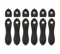 QUARKZMAN 6 Piezas De Hebillas De Cuero, Hebillas De Cierre De Botón, Botones De Presión, Reemplazo De Botones Para Bolsas, Chaquetas, Manualidades De Costura, Negro