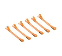 QUARKZMAN 6 Piezas De Horquillas Pequeñas para Muñecas, 15 Mm/0.59 Pulgadas Horquillas Miniaturas De Metal Color Naranja para Muñecas, Suministros para Manualidades Accesorios DIY Lazos