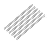 QUARKZMAN 6 Piezas de Varilla Roscada Completa, M6 x 130mm, Acero Inoxidable 304, Rosca a la Derecha, Pernos de Barra M6-1 para Ensamblaje de Muebles y Maquinaria