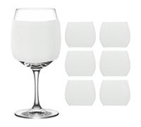 QUARKZMAN 6 Piezas Fundas Para Copas De Vino Sublimables, Reutilizables Fundas Aislantes De Neopreno Para Bebidas Frías Insumos Para Sublimación, Blanco