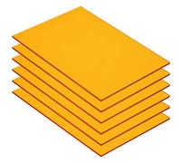 QUARKZMAN 6 Piezas Láminas de Acrílico PMMA Transparente de Colores 7 X 5" Láminas de Acrílico Amarillo para Proyectos de DIY, Arte, Manualidades, Corte Laser Y Grabado