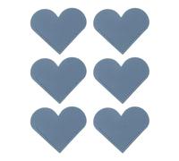 QUARKZMAN 6 Piezas Marcapáginas de Cuero en Forma de Corazón, Marcapáginas de Esquina Marcadores de Página Lindos para Maestros Lectores Amantes de Libros Escritores (Azul Neblina)