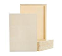QUARKZMAN 6 Piezas Tableros De Lienzo De Madera, 9x13 Pulgadas Lienzos Artísticos Cuadrados Sin Acabar Paneles De Madera Para Pintar, Manualidades, Proyectos DIY, Arte De Vertido