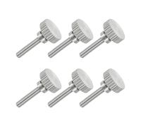 QUARKZMAN 6 Piezas Tornillos De Mano Con Cabeza Estriada Plana M3 X 16mm, 304 Tornillos De Acero Inoxidable Totalmente Roscados Para Iluminación Electrodomésticos Equipos Electrónicos