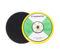 QUARKZMAN 6 Pulgadas Almohadillas De Lijado Con Respaldo De Gancho Y Bucle Y Roscado De 5/16"-24 Para Almohadillas De Pulido Y Acabado Con Diamante, Amarillo + Negro 2 Piezas