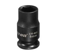 QUARKZMAN 6 Punti Bussola Ad Impatto Bassa 1/4 Pollice Attacco 8mm Metrica Standard Bussola Acciaio Cr-Mo Albero Asso Dado Esagonale Bullone Bussole Per Riparazione Auto Macchina