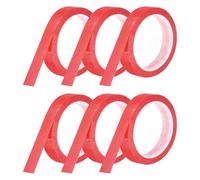 QUARKZMAN 6 Rollos Cinta De Pizarra Blanca Cinta Gráfica 20mm 50m Cinta Artística Fina Cinta Adhesiva Cinta De Enmascarar Para Envolver Regalos Materiales Para Manualidades Roja