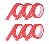 QUARKZMAN 6 Rollos Cinta De Pizarra Blanca Cinta Gráfica 25mm 50m Cinta Artística Fina Cinta Adhesiva Cinta De Enmascarar Para Envolver Regalos Suministros De Manualidades Rojo