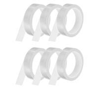 QUARKZMAN 6 Rollos Cinta De Pizarra Blanca Cinta Gráfica 25mm 50m Cinta Delgada Autoadhesiva Cinta Para Enmascarar Para Envoltura De Regalos Suministros Para Manualidades Transparente