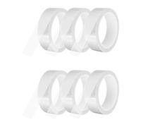 QUARKZMAN 6 Rollos Cinta De Pizarra Blanca Cinta Gráfica 30mm 50m Cinta Fina Autoadhesiva Cinta De Enmascarar Para Envolver Regalos Suministros De Manualidades Transparente