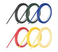 QUARKZMAN 6 Rollos Cinta De Pizarra Blanca Cinta Gráfica 8mm 54.7 Yardas Artística Delgada De Pinstripe De Enmascarar Para Envolver Regalos Rojo Verde Azul Negro Blanco