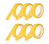 QUARKZMAN 6 Rollos Cinta Para Pizarra Blanca Cinta Gráfica 25mm 50m Cinta Artística Delgada Cinta Adhesiva Cinta Para Enmascarar Para Envoltorio De Regalo Amarillo