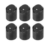 QUARKZMAN 6 tapas de disco negras de repuesto 24/410 de plástico de presión de 1,1 x 1,1 x 0,9 pulgadas, tapa dosificadora para botellas de aplastamiento, botellas rellenables, botellas de champú