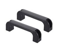 QUARKZMAN 6" Tirador x 2uds Plástico Soporte para Armario y Máquina, [Negro, D-Forma]