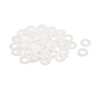 QUARKZMAN 60 Pcs Arandelas Planas, Pasacables de Nylon M12 12Mm Id 24Mm Od 2Mm de Grosor Arandelas de Goma Plástica Junta de Hoja de Fijación Espaciador de Sellado Anillo, Blanco