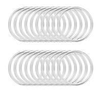 QUARKZMAN 60 Pcs Aros De Metal Para Manualidades 1.2 Pulgada Aros Para Atrapasueños Aros Para Macramé Colgadores De Plantas DIY Plata