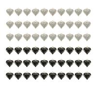 QUARKZMAN 60 Pcs Charm De Corazón Brillante, Charm De Corazón Para San Valentín Llaveros De Aleación Colgantes De Amor Con Pegamento Goteante Brillante Para Hacer Joyería Pendientes