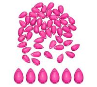 QUARKZMAN 60 Pcs Cuentas De Cristal En Forma De Lágrima 8x14mm Colgantes De Vidrio En Forma De Lágrima Cuentas En Forma De Gota Perforadas En La Parte Superior Para Hacer Joyería DIY