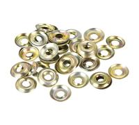 QUARKZMAN 60 Piezas Arandela de Copa Avellanada, Hierro Amarillo Arandelas de Acabado Avellanadas para Tornillos M5 (Diámetro Interno M5 x Diámetro Exterior 14mm x Grosor 2mm)