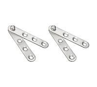 QUARKZMAN 60 x 11 x 9,6mm Puerta Bisagra x 2 Juegos 360 Grados Rotación Pivote Bisagra para Partición Puerta y Armario, [Plateado Tono]