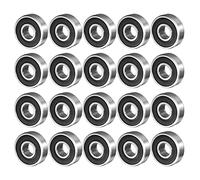 QUARKZMAN 608-2RS 8x22x7mm Bolas Rodamientos x 20uds Alto Carbono Acero para Máquinas y Herramientas, [Doble Sellado]