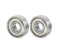 QUARKZMAN 608ZZ Profundo Ranura Bola Rodamiento x 2uds Cromo Acero Doble Blindado para Mecánico Equipo y Electrodomésticos, [ID 8mm x OD 22mm x T 7mm]