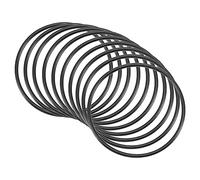 QUARKZMAN 60mm x 55mm x 2,5mm Nitrilo Goma Juntas Tóricas x 10uds Redondo Junta Arandela para Grifo Plomería Reparación Sellado Conexión [Negro]