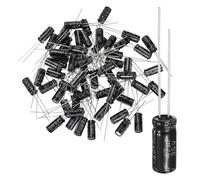 QUARKZMAN 60Pcs 47uF 35V 5x11mm Condensador Electrolítico, 105C Alta Temp Terminales Radiales Condensadores Aluminio TVs, Monitor LCD, VCD, Negro
