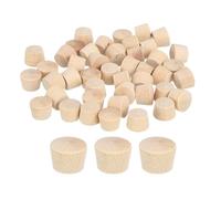 QUARKZMAN 60pcs Tapón de Madera, 10.5mm Tapones de Madera para Sellar Nudos Tapones de Agujero de Madera en Forma de Seta para Cocina Gabinete Muebles Estantería Estantes, 9x8mm(ID *Al.)