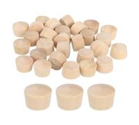 QUARKZMAN 60pcs Tapón de Madera, 13mm Tapones de Madera para Sellar Nudos Tapones de Agujero de Madera en Forma de Seta para Cocina Gabinete Muebles Estantería Estantes, 11.5x9mm(ID *Al.)