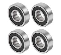 QUARKZMAN 6200/12-2RS 12x30x9mm Bolas Rodamientos x 4uds Cromo Acero para Máquinas y Herramientas, [Doble Sellado]