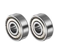 QUARKZMAN 627Z Miniatura Profundo Ranura Bola Rodamientos x 2uds Inoxidable Acero Único Blindado para Industrial Maquinaria, [ID 7mm x OD 22mm x W 7mm]