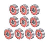 QUARKZMAN 6301-2RS Profundo Ranura Bola Rodamiento x 10uds Cromo Acero Doble Sellado para Mecánicos Equipos y Electrodomésticos, [ID 12mm x OD 37mm x T 12mm]