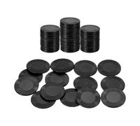 QUARKZMAN 64 Piezas De Fichas De Póker De Plástico, Fichas De Bingo Mini De 1 Pulgada, Contadores De Aprendizaje, Discos De Conteo, Marcadores, Negras, Diseño
