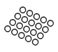 QUARKZMAN 6mm x 4mm x 1mm Nitrilo Goma Juntas Tóricas x 20uds Redondo Junta Arandela para Grifo Plomería Reparación Sellado Conexión [Negro]