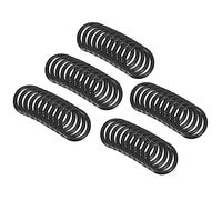 QUARKZMAN 6mm x 4mm x 1mm Nitrilo Goma Juntas Tóricas x 50uds Redondo Junta Arandela para Grifo Plomería Reparación Sellado Conexión [Negro]
